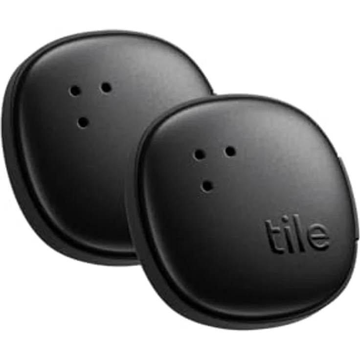 Tile by Life360 Sticker (2024) - Bluetooth-Tracker, Fernbedienungsfinder und Gegenstandsfinder für Fahrräder, Brillen. iOS- & Android-kompatibel. 2er-Pack (Schwarz) – Bild 1