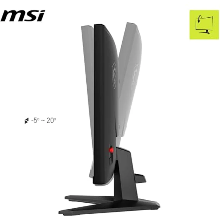 MSI MAG 242F, 24 Zoll FHD Gaming Monitor mit Rapid IPS Panel, 200Hz, 0,5ms Reaktionszeit, HDR Ready, AMD FreeSync Premium, neigbar, VESA-kompatibel, Schwarz – Bild 4