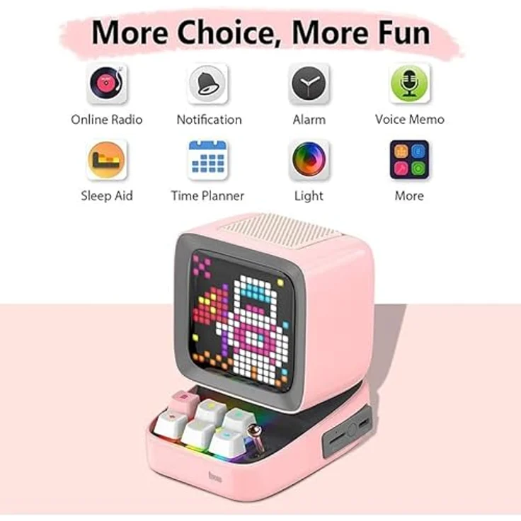 divoom Ditoo Pro Bluetooth Mini-Lautsprecher, Pink – Bild 3