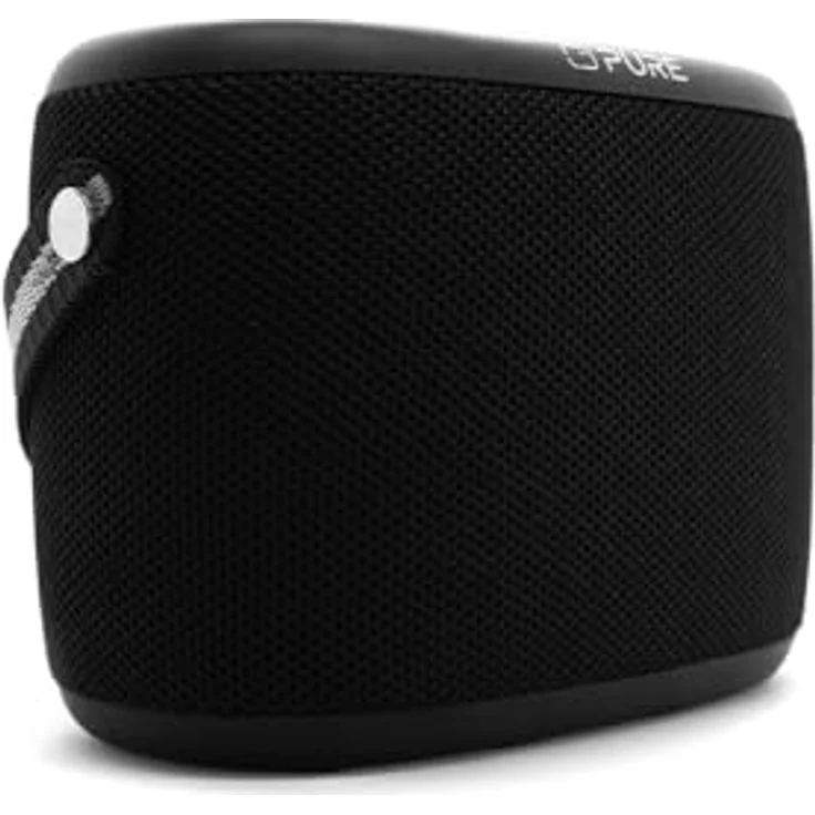 Pure Woodland Outdoor Lautsprecher mit Bluetooth & DAB+/FM Radio (wasserdicht IP67, robust, tragbar, 14h Akku - perfekt für Garten & Camping) Schwarz – Bild 1