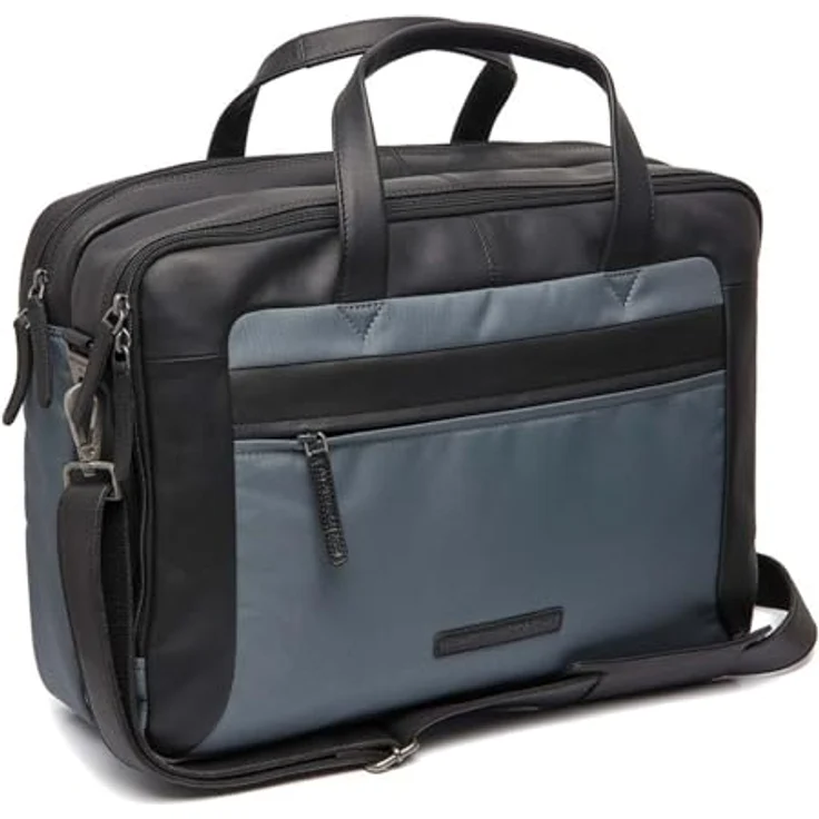 The Chesterfield Brand Nivano Business Bag, gepolsterte Laptop-Tasche mit organisiertem Innen- und Außenfach, Hellgrau – Bild 1