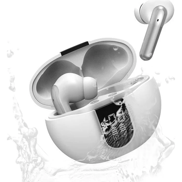 Valdus Bluetooth Ohrhörer, Langanhaltender Akku, Schnellladefunktion & Ergonomisches Design, Weiß