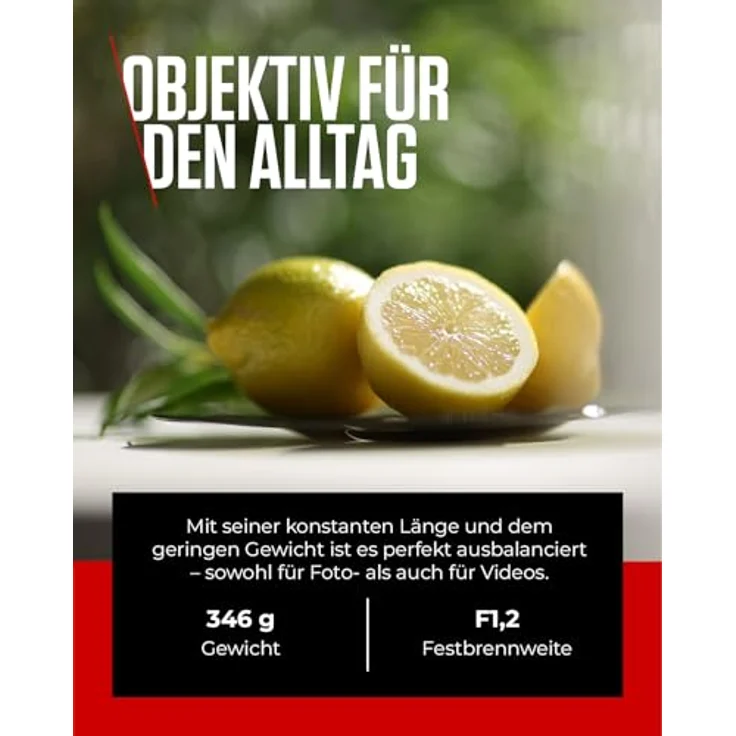 CANON RF 45mm F1.2 STM, Vollformat Objektiv für Canon R-Mount, Lichtstärke F1.2, Schwarz – Bild 7