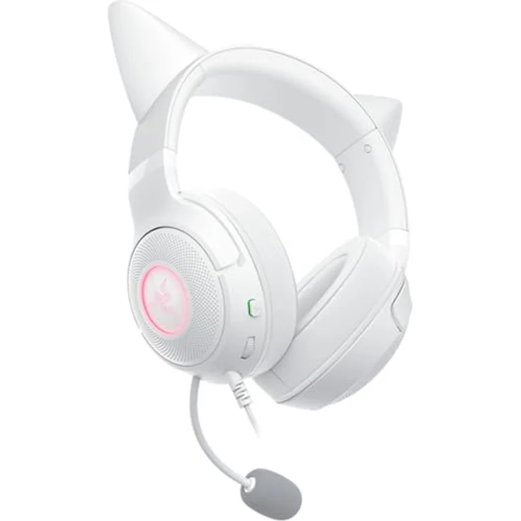 Razer Kraken Kitty V2, Kabelgebundenes Gaming Headset mit Katzenohren und Razer Chroma RGB, Weiss – Bild 9