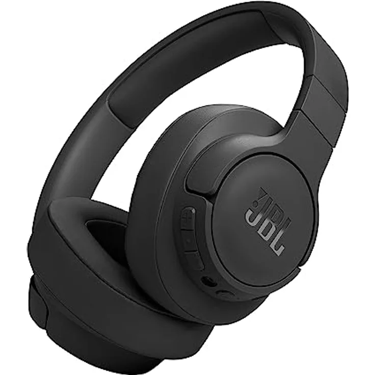 JBL Tune 770NC Adaptive Noise Cancelling Wireless Over-Ear-Kopfhörer, Pure Bass Sound, Smart Ambient, Bluetooth 5.3, Le Audio, VoiceAware, 70H Akku, Multi-Point Connect - Schwarz, JBLT770NCBLK