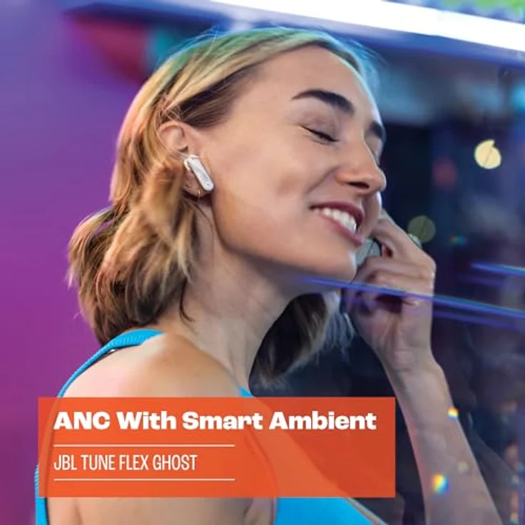 JBL Tune Flex Ghost Edition, Kopfhörer mit ANC und 32 h Akkulaufzeit, Kabellos, Schwarz – Bild 8