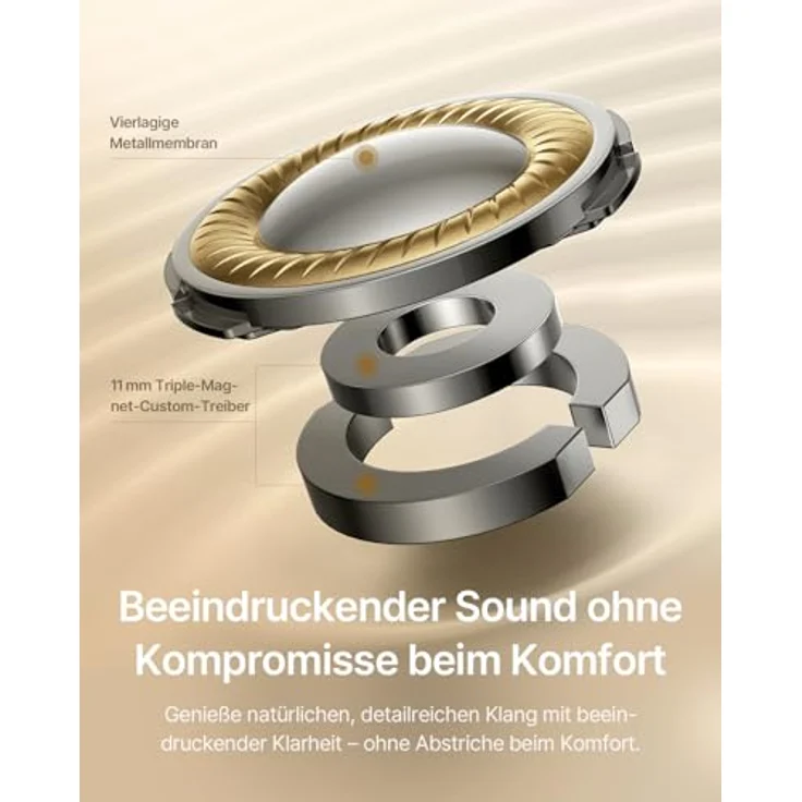 Baseus Bowie MC2 Open Ear Kopfhörer, Clip-On Earbuds mit Hi-Res-Audio, IP67 wasserdicht, 11,5 Stunden Akkulaufzeit, grau – Bild 5