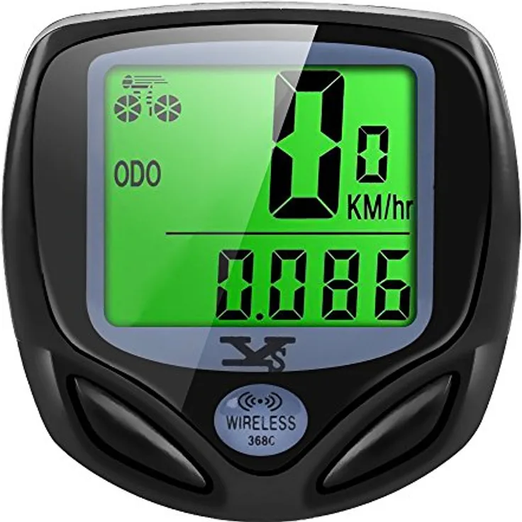 DINOKA Fahrradcomputer Digital, Kabelloser Wasserdichter Fahrradtacho mit Automatischem Aufwachen und LCD-Hintergrundbeleuchtung