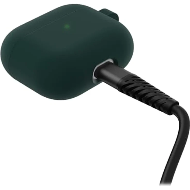 OtterBox Soft Touch Kopfhörer Hülle für AirPods 3. Gen 2021, stoßfeste, sturzsichere, ultraflache Schutzhülle für Apple AirPods, inklusive Karabiner, Dunkelgrün – Bild 4