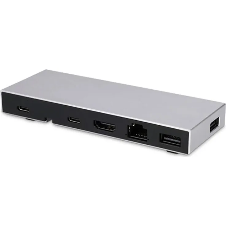 LMP USB-C Compact Dock 2, Andocken, Thunderbolt 4, 8K@30 Hz, 100 W, Schwarz, Silber