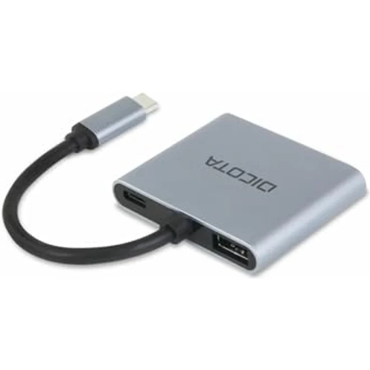 DICOTA Laptop-Dockingstation 4-in-1 USB-C Mini Docking Station, 4K HDMI, Silber – Bild 3