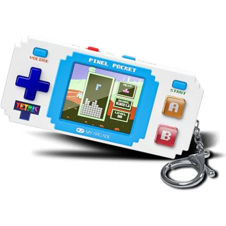 My Arcade Tetris Pixel Pocket, Kompakte Tragbare Konsole mit 10 Bonusspielen und 1.8 Zoll Farbdisplay – Bild 6