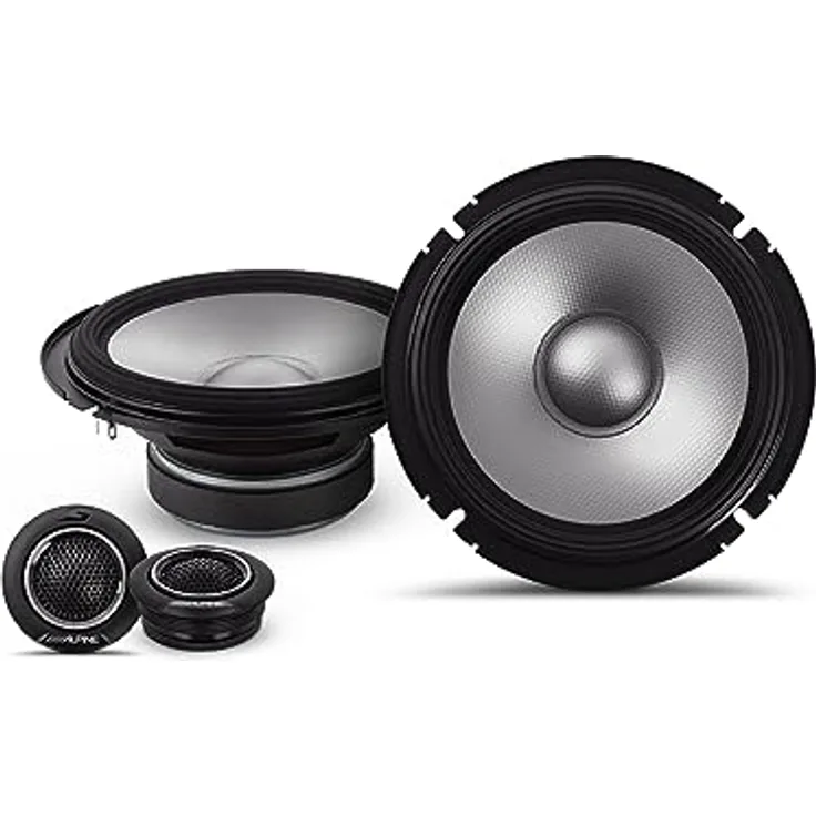 Alpine S2-S65C, 16,5 cm (6,5-Zoll) 2-Wege-Komponenten-Lautsprechersystem, Hi-Res Audio zertifiziert, hohe Belastbarkeit, geringer Verzerrung