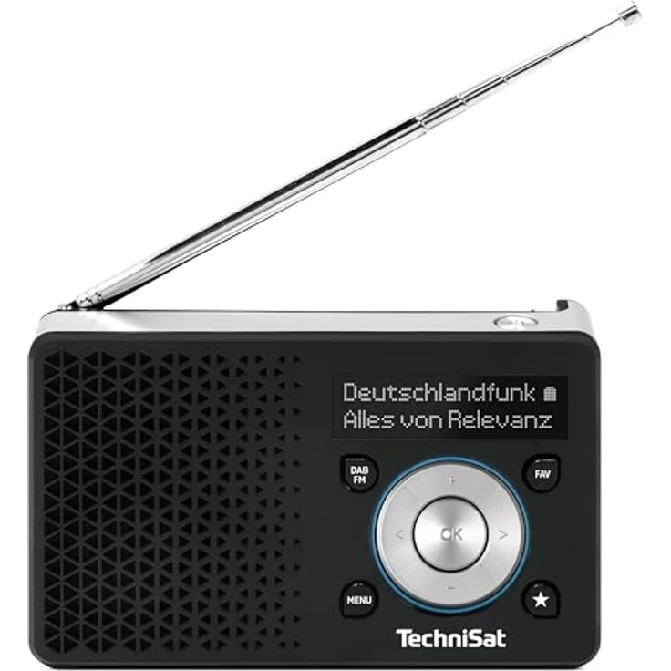 TechniSat DigitRadio 1 ASA, DAB+ und UKW Digitalradio mit Fernbedienung, schwarz/silber, bis zu 10 Stunden Akkulaufzeit – Bild 3