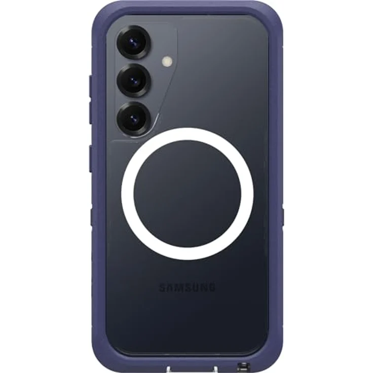 OtterBox Defender XT Clear mit Magneten, Smartphone Hülle für Samsung Galaxy S25, Transparent, Violett, 7-facher militärischer Fallschutz, dünnes Design, Qi2-Wireless-Ladekompatibilität – Bild 1