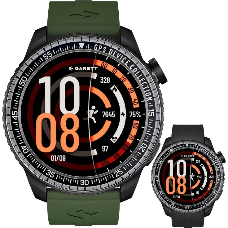 Garett Smartwatch COMPASS, GPS Smartwatch für Herren, grün