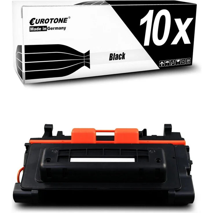 Eurotone Tonerkartusche CE390A, 10er-Pack Schwarz, kompatibel mit HP-Druckern bis zu 10.000 Seiten