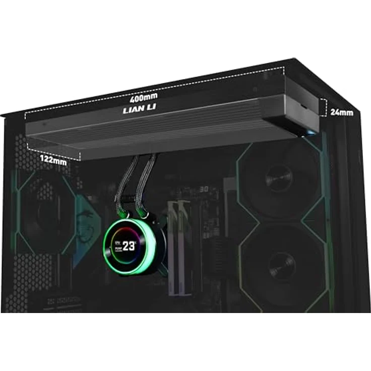 Lian-Li Hydroshift II LCD-C 360N, Fanless ARGB CPU Wasserkühler, Schwarz mit DIY-Flexibilität und Multi-Sockel-Kompatibilität – Bild 3