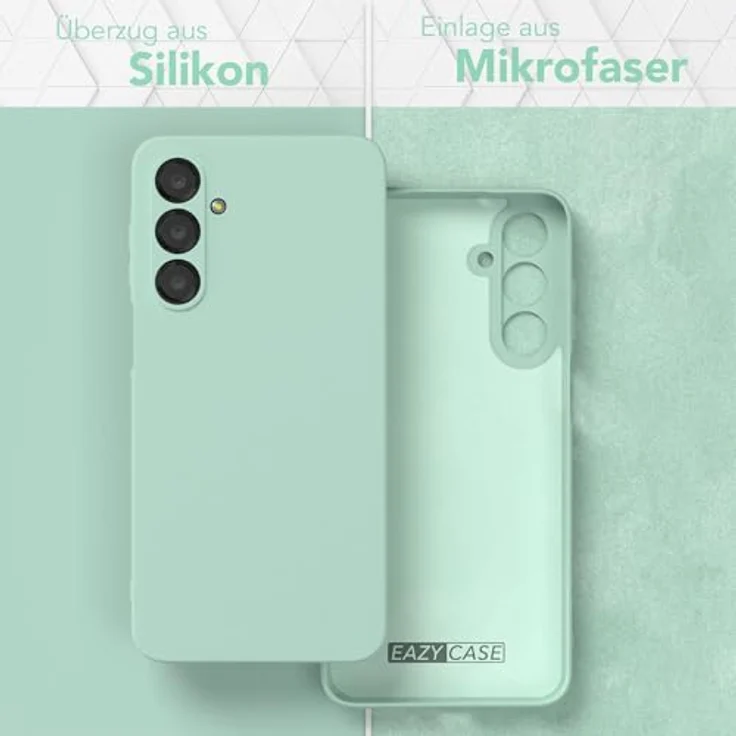 EAZY CASE Silikonhülle für Samsung Galaxy A16 5G, stoßfest und dünn mit Kameraschutz, Mint Grün – Bild 3