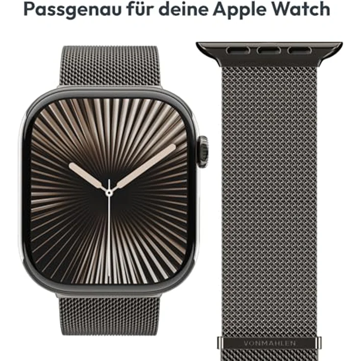Vonmählen Milanese Loop 2 Armband für Apple Watch, 40/41/42 mm, Granite Grey, Versandkostenfrei – Bild 6