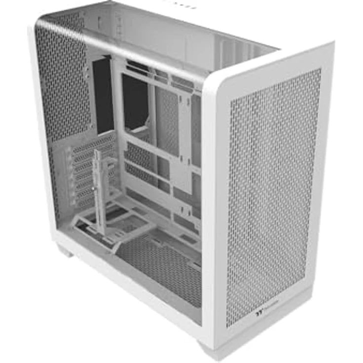 Thermaltake Tt View 390 Air Snow White, Midi Tower PC Gehäuse für Mini-ITX, Micro ATX und ATX, mit 4 mm gehärtetem Glass, vorinstallierten Lüftern und USB-C 3.2 Gen2 Anschluss, Weiss – Bild 3