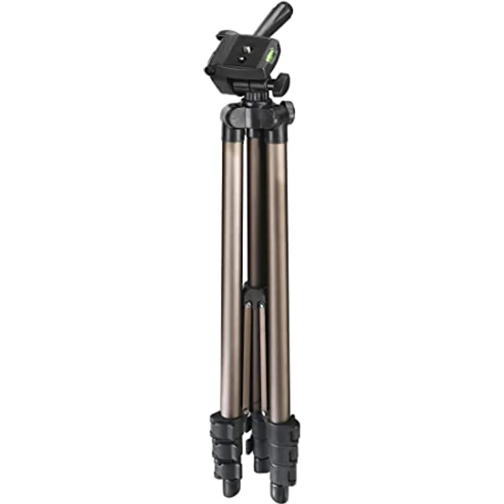 Hama Star 700 Leichtes Einsteiger-Dreibeinstativ mit 3-Wege-Kopf, Star 700 EF Digital 125-3D, champagner – Bild 3