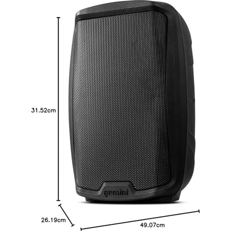 Gemini AS-2110P, PA Lautsprecher mit aktivem Design, Frequenzbereich 55 - 20000 Hz, kabelgebunden & Bluetooth, Schwarz – Bild 8