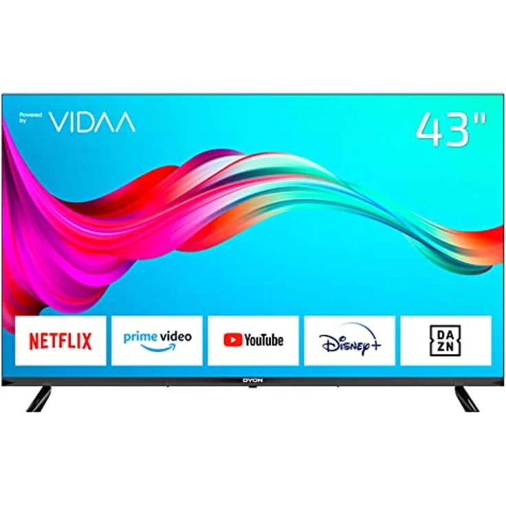 DYON Smart 43 VX 108 cm (43 Zoll) Fernseher (Full-HD Smart TV, HD Triple Tuner (DVB-C/-S2/-T2), App Store, Prime Video, Netflix, YouTube, DAZN, Disney+) [Mod. 2022] – Bild 1