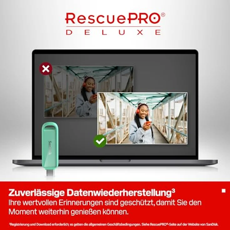 SanDisk Phone Drive USB-C, 1TB USB Stick in Seafoam Green mit automatischen Backups und 150 MB/s Übertragungs速度 – Bild 7