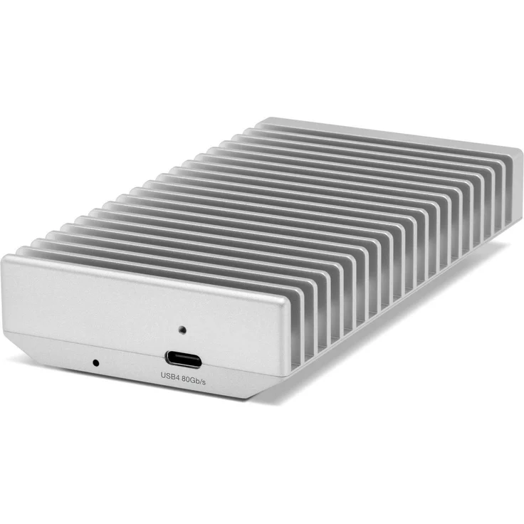 OWC Express 1M2 80G USB4 SSD, externe 1 TB Festplatte mit 6000 MB/s Leseleistung, Silber