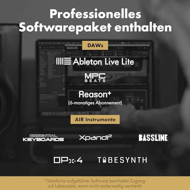 M-AUDIO M-Track Duo HD Audio Interface, 24bit 192kHz für Recording, Streaming und Podcasting, USB-C, 2 XLR-TRS-Eingänge, 2 TRS-Ausgänge, Softwarepaket – Bild 5