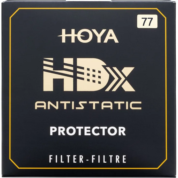 Hoya Protector HDX Antistatic 77mm, Kamera-Filter mit 99,6% Lichtdurchlässigkeit und antistatischer Beschichtung