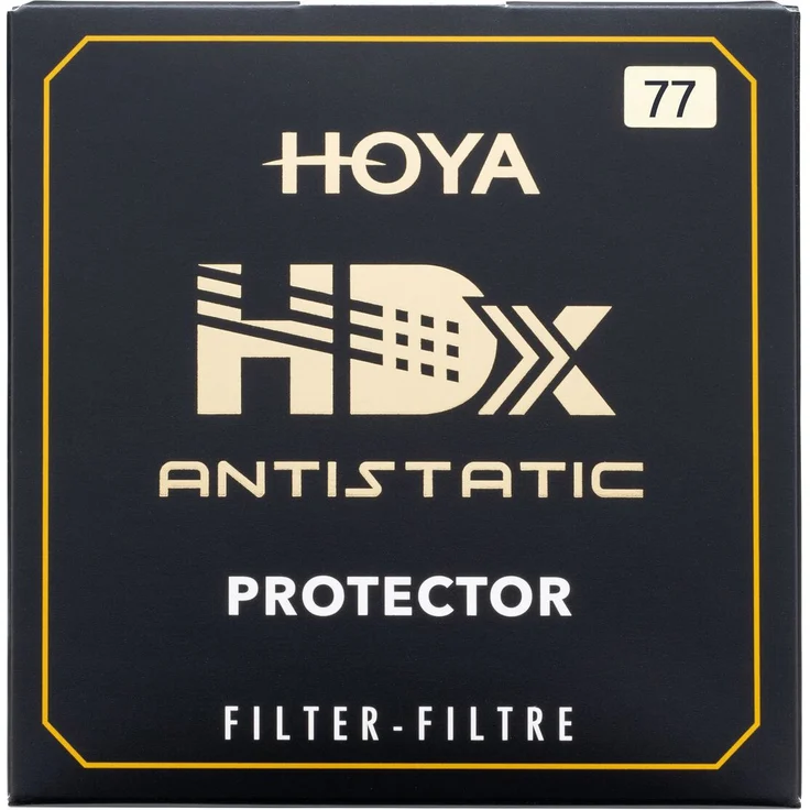 Hoya Protector HDX Antistatic 77mm, Kamera-Filter mit 99,6% Lichtdurchlässigkeit und antistatischer Beschichtung