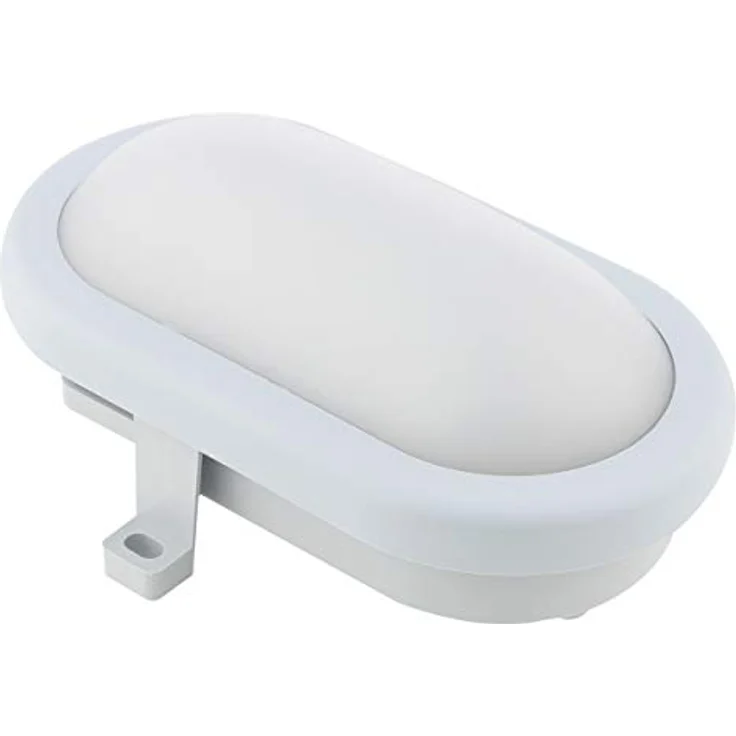 REV 2101010430 Ovalleuchte, LED Kellerlampe-Wandlampe oval, IP44, 5,5W, bis 25.000h, grau – Bild 1