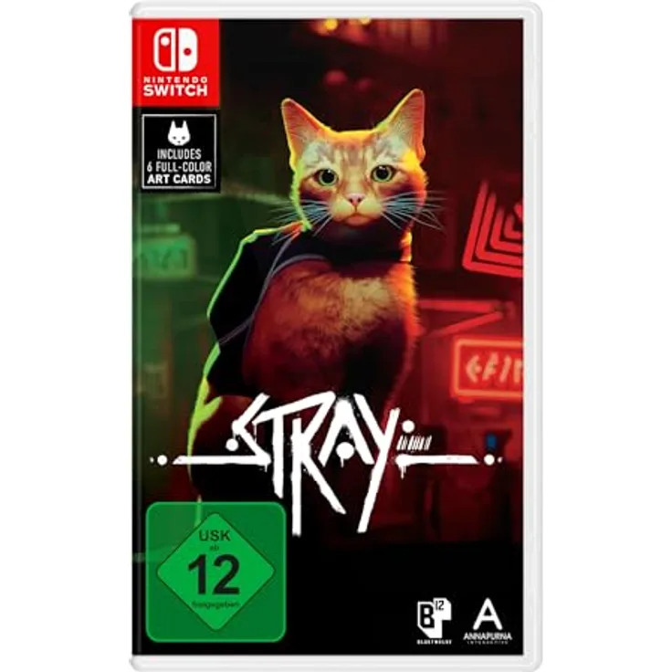 Skybound Stray, Nintendo Switch Game mit physischer Version und sechs farbigen Kunstkarten