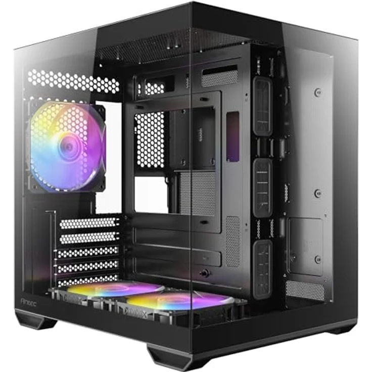 Antec CX60M ARGB Mini Tower Gehäuse, Micro-ATX, gehärtetes Glas, schwarz, mit optimiertem Airflow und Unterstützung für Flüssigkeitskühlung – Bild 7