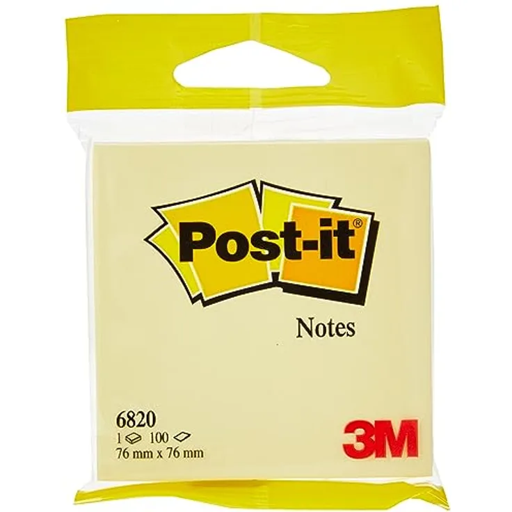 Post-it® Haftnotizblock 7100172243, Gelbe Haftnotizen 76 mm x 76 mm, 100 Blatt
