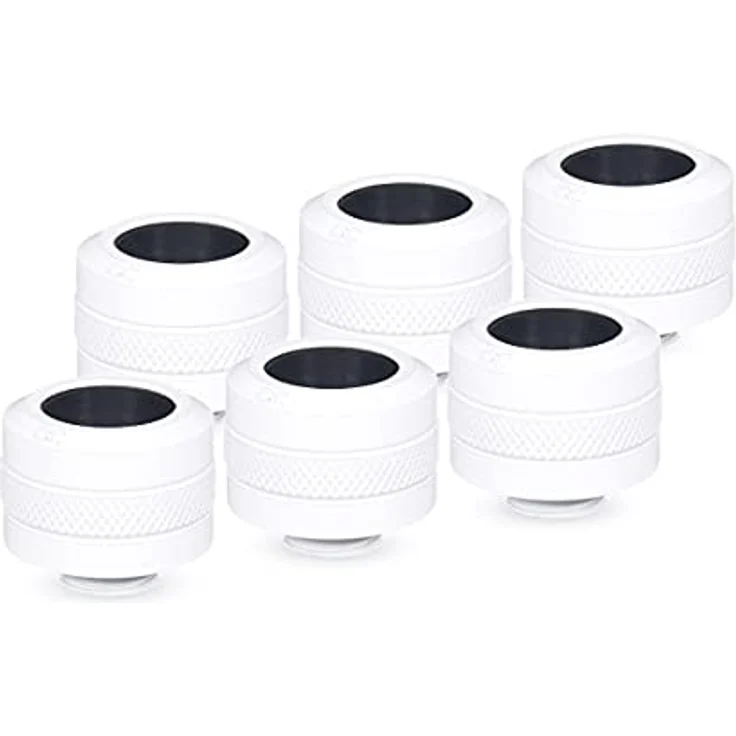 Alphacool 17484 Eiszapfen PRO 16mm HardTube Fitting G1/4 - White Sixpack Wasserkühlung, Nylon Einlagen, hohe Zugfestigkeit – Bild 1