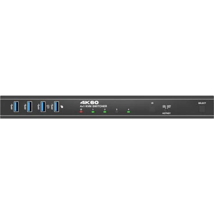 InLine DisplayPort KVM Switch 4 Port, 4K 60 Hz, DP 1.4a, USB, RS232, Metallgehäuse – Bild 4