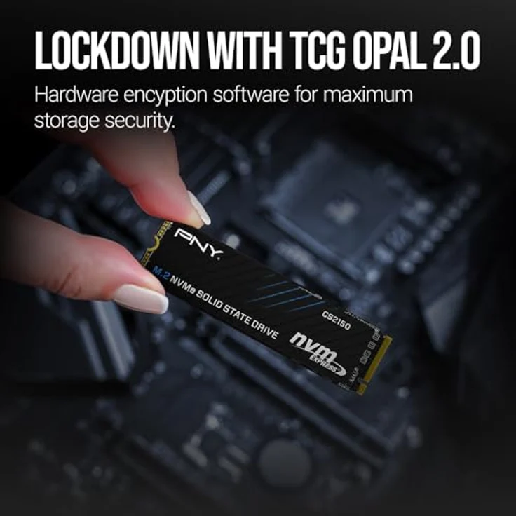 PNY CS2150 1TB M.2 NVMe Internes Solid State Laufwerk (SSD) - Gen5-Geschwindigkeit bis zu 10200MB/s, TCG Opal 2.0, Microsoft DirectStorage-Kompatibilität – Bild 5