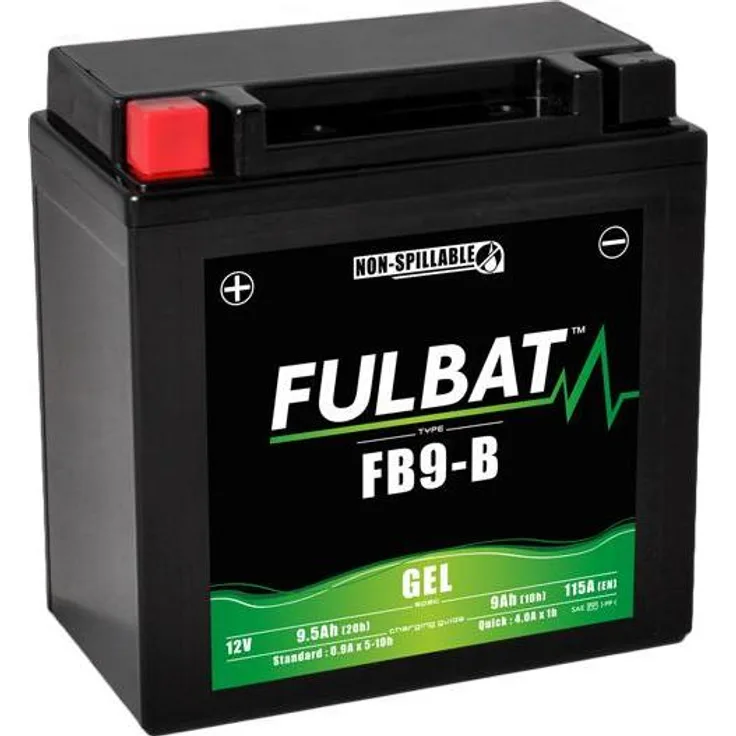 Fulbat FB9-B Gel, Fahrzeugbatterie (12 V, 9 Ah, 115 A), wartungsfrei, wasserdicht, für kalte Wetterbedingungen