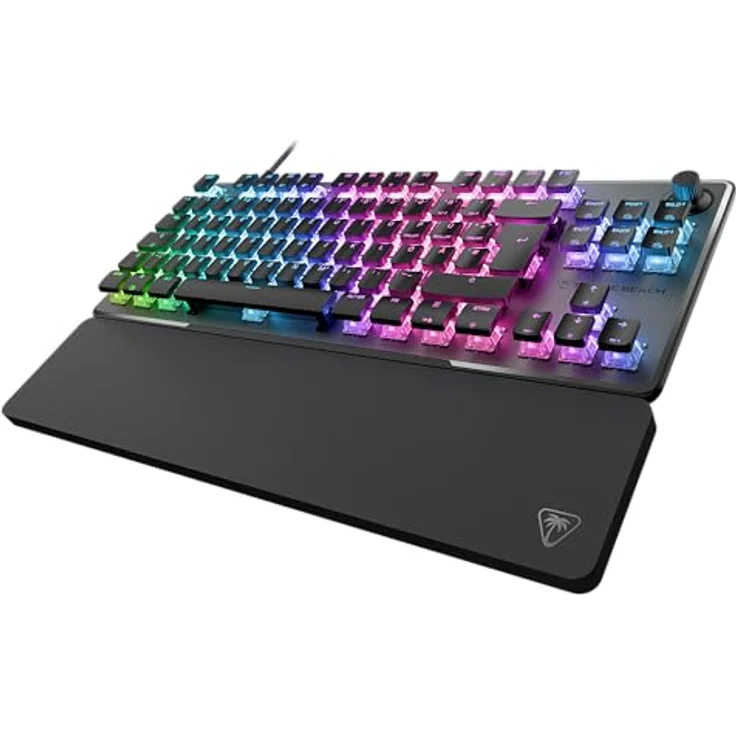 Turtle Beach Vulcan II TKL Pro Gaming-Tastatur, Analoge Halleffekt-Schalter, RGB-Beleuchtung, Aluminium, Schwarz – Bild 1