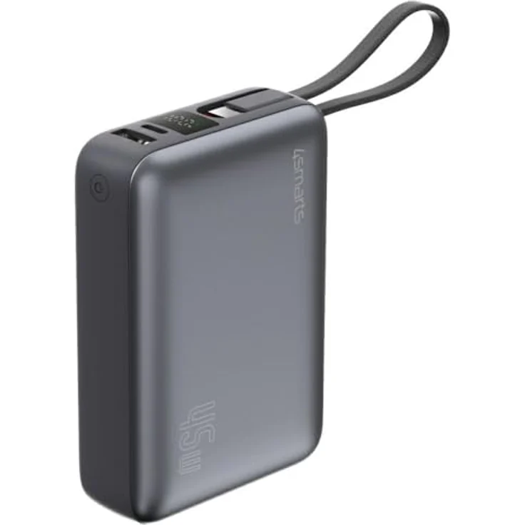 4Smarts Powerbank Enterprise Compact, 130 W, integriertes USB-C-Kabel, smartes Display, flugzeugtauglich – Bild 2