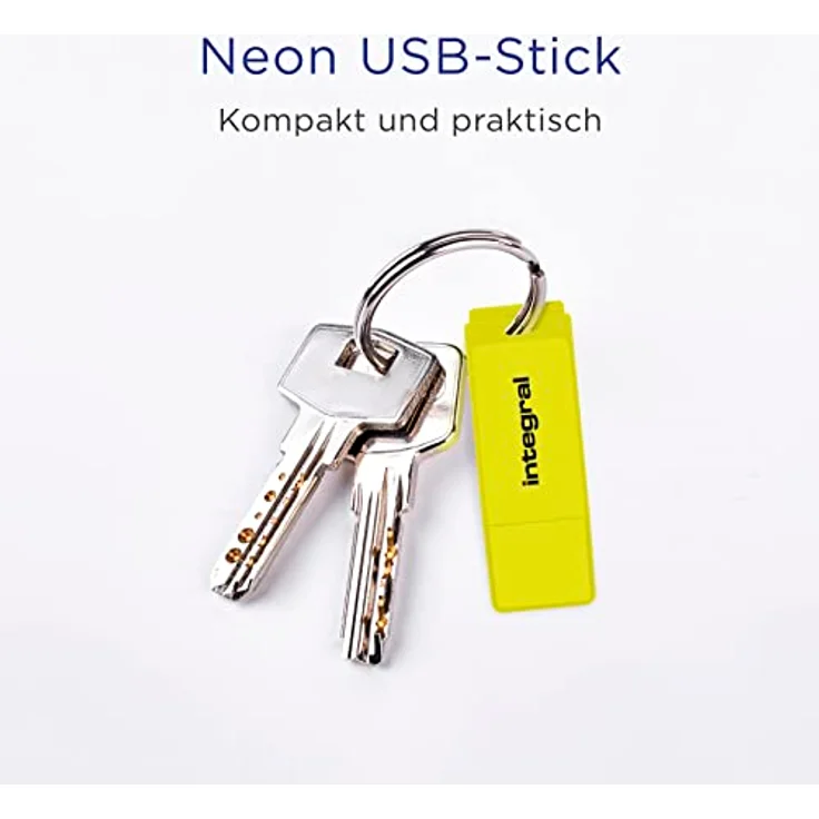 Integral 128GB Neon USB Stick 2.0 Schlüsselanhänger – Bild 4