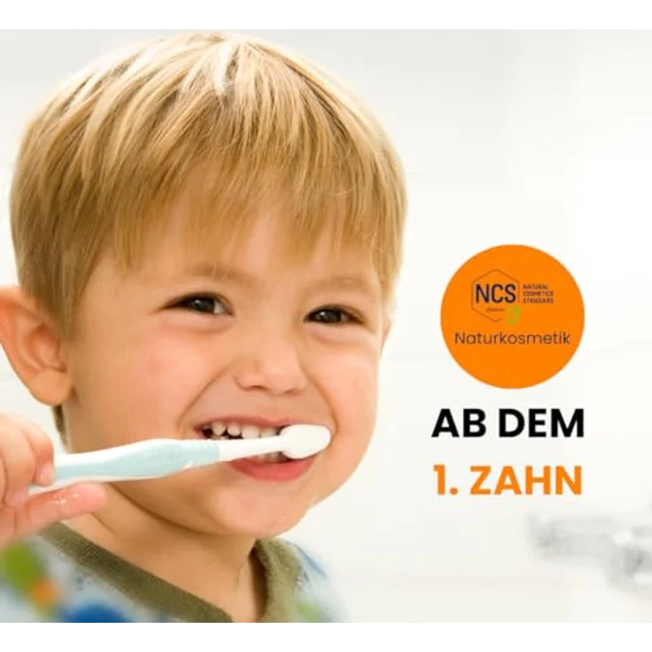 Hydrophil Zahncreme für Kinder - Die Maus, Aprikosen Geschmack, Naturkosmetik, mit Fluorid, für 0-6 Jahre, Made in Germany – Bild 4