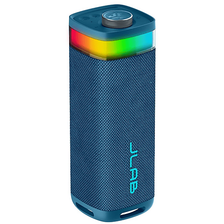 JLAB JBuds Party Speaker, Tragbarer Bluetooth-Lautsprecher mit 30 Watt, RGB-Beleuchtung und 12 Stunden Spielzeit, Navy