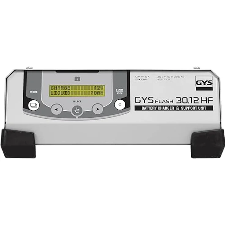 GYS GYSFLASH 30.12 HF 029224 Automatikladegerät 12V 30A, Inverter-basierte Spannungsquelle mit 5 Funktionen für Showroom und Diagnose, kompakt 11 cm hoch – Bild 2