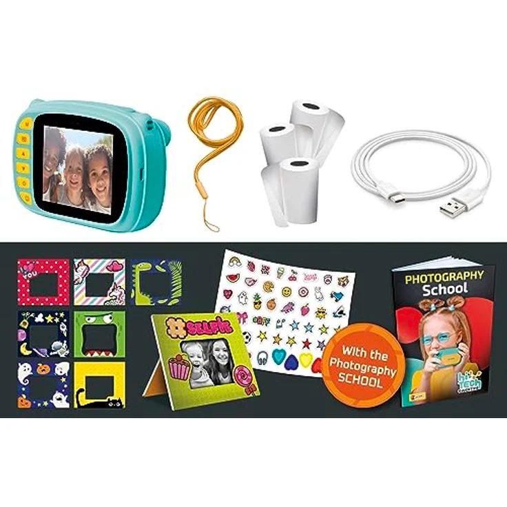 Lisciani - Print CAM Sofortbildkamera - 4 Zoll Vollfarbdisplay - Dual Kamera für Selfie - Video - 180 Fotos - Rahmen und Aufkleber - Ab 5 Jahren – Bild 4