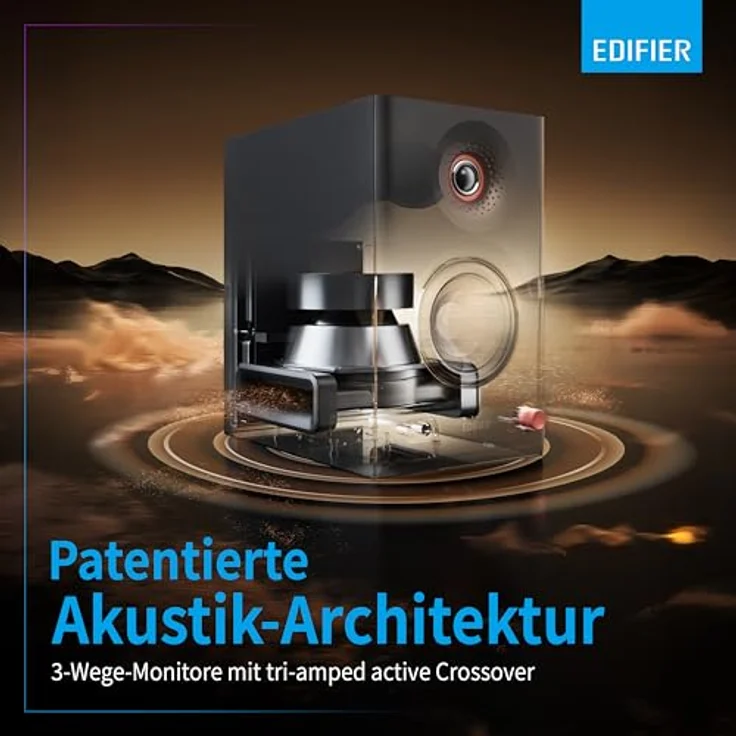 Edifier MR5 Black, Aktiver 3-Wege Studiomonitor mit 110 W RMS, Bluetooth 6.0 und vielseitigen Anschlussmöglichkeiten – Bild 5