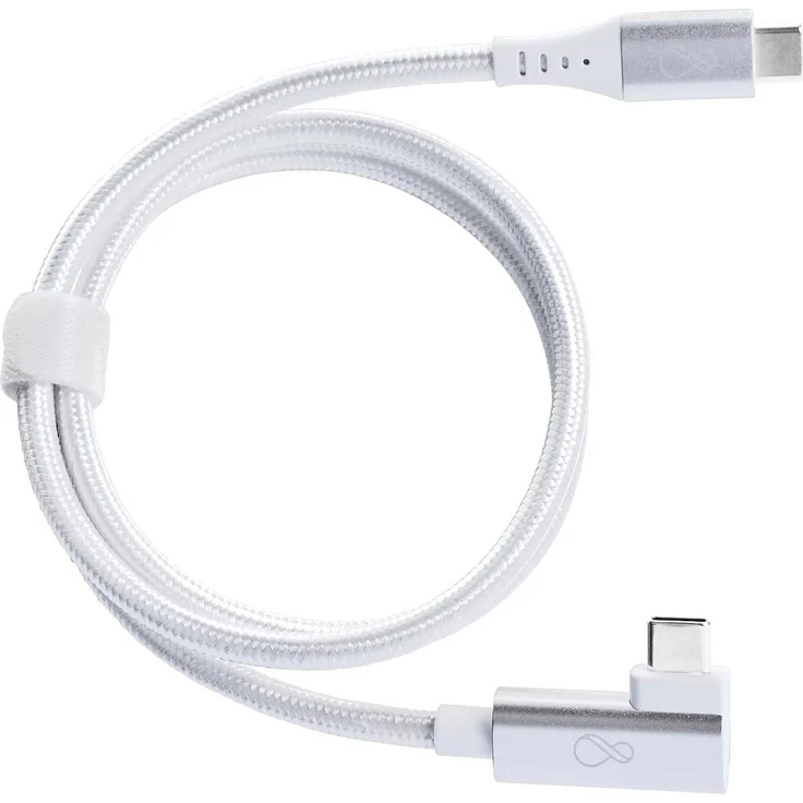 Bachmann Ochno USB-C Kabel gewinkelt, 0,7m, USB 3.2 Gen 2, 100W, silber